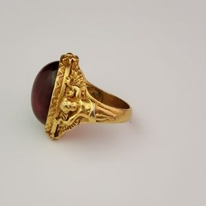 Vinatge Elizabeth Taylor gilded age angel ring sz7